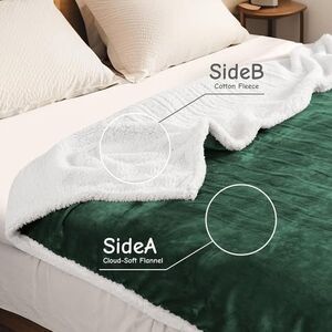 Heated Blanket Full Size 72x84 Dark Green
